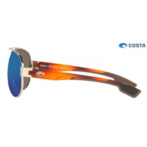 Costa South Point Sunglasses Rose Gold frame Blue lens
