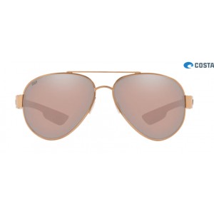 Costa South Point Sunglasses Shiny Blush Gold frame Copper Silver lens