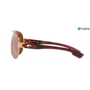 Costa South Point Sunglasses Shiny Blush Gold frame Copper Silver lens