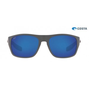 Costa Tico Sunglasses Matte Gray frame Blue lens