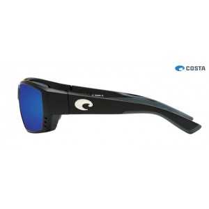 Costa Tuna Alley Sunglasses Matte Black frame Blue lens