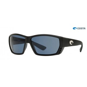 Costa Tuna Alley Sunglasses Matte Black frame Gray lens