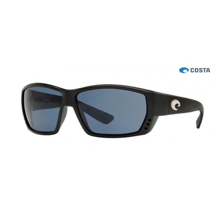 Costa Tuna Alley Sunglasses Matte Black frame Gray lens