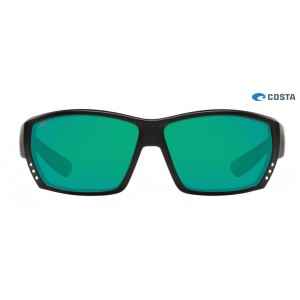 Costa Tuna Alley Sunglasses Matte Black frame Green lens
