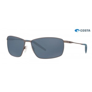 Costa Turret Sunglasses Matte Dark Gunmetal frame Gray lens