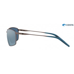 Costa Turret Sunglasses Matte Dark Gunmetal frame Gray Silver lens