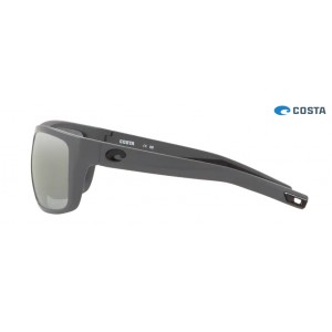 Costa Broadbill Sunglasses Matte Gray frame Grey Silver lens