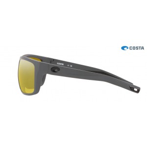 Costa Broadbill Sunglasses Matte Gray frame Sunrise Silver lens