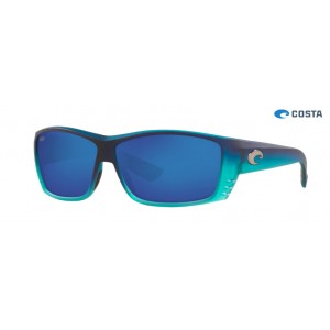 Costa Cat Cay Sunglasses Matte Caribbean Fade frame Blue lens