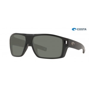 Costa Diego Sunglasses Matte Black frame Gray lens