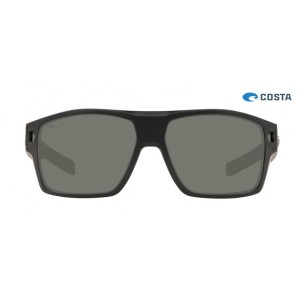 Costa Diego Sunglasses Matte Black frame Gray lens