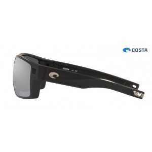 Costa Diego Sunglasses Matte Black frame Gray Silver lens