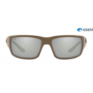 Costa Fantail Sunglasses Matte Moss frame Gray Silver lens
