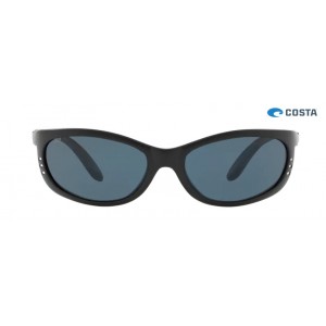 Costa Fathom Sunglasses Matte Black frame Grey lens