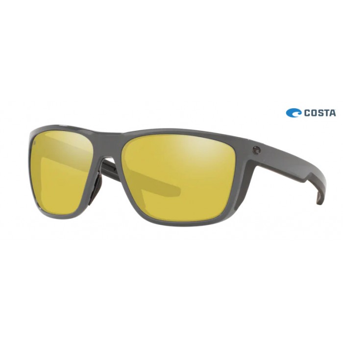 Costa Ferg Sunglasses Matte Gray frame Sunrise Silver lens