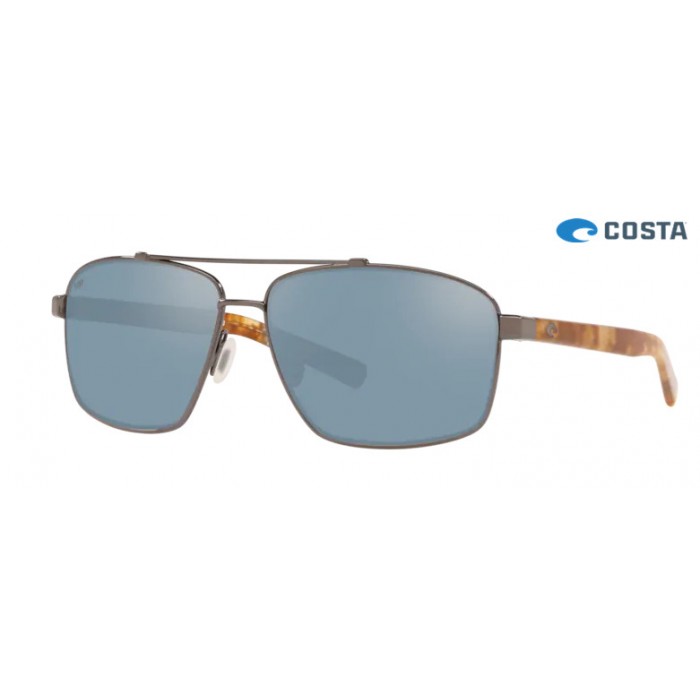 Costa Flagler Sunglasses Gunmetal frame Gray Silver lens Sale