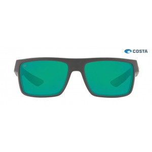 Costa Motu Sunglasses Matte Gray frame Green lens