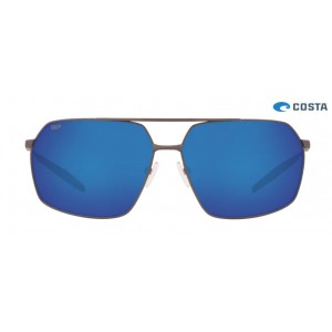 Costa Pilothouse Sunglasses Matte Dark Gunmetal frame Blue lens