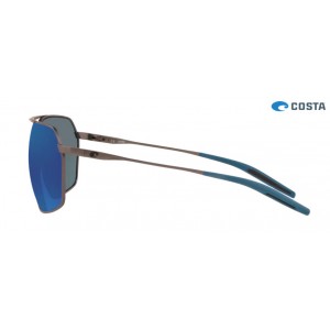 Costa Pilothouse Sunglasses Matte Dark Gunmetal frame Blue lens