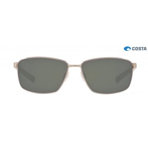 Costa Ponce Sunglasses Brushed Silver frame Gray lens