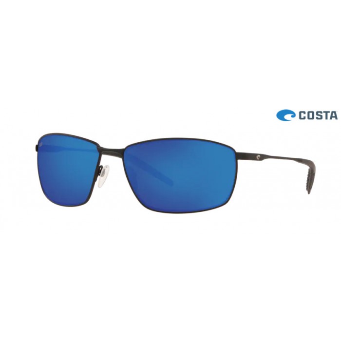Costa Turret Sunglasses Matte Black frame Blue lens