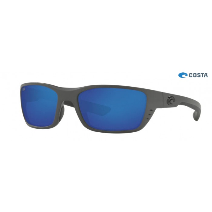 Costa Whitetip Sunglasses Matte Gray frame Blue lens