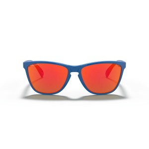 Oakley Frogskins Frogskins 35Th Anniversary Low Bridge Fit Sunglasses Primary Blue Frame Prizm Ruby Lens