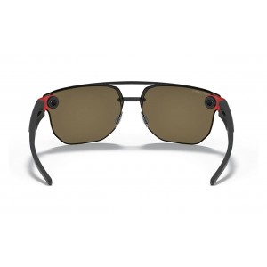 Oakley Chrystl Sunglasses Matte Black Frame Prizm Ruby Lens