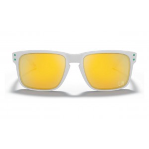 Oakley Limited Edition Super Bowl Liv Holbrook Sunglasses Matte White Frame Prizm 24K Polarized Lens