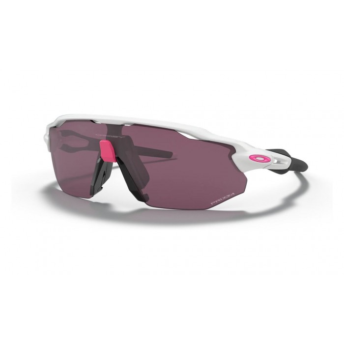 Oakley Radar Ev Advancer Sunglasses Polished White Frame Prizm Road Black Lens