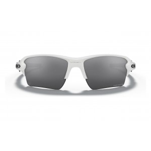Oakley Flak 2.0 Xl Sunglasses Polished White Black Frame Prizm Black Polarized Lens