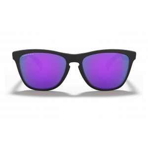 Oakley Frogskins Sunglasses Matte Black Frame Prizm Violet Lens