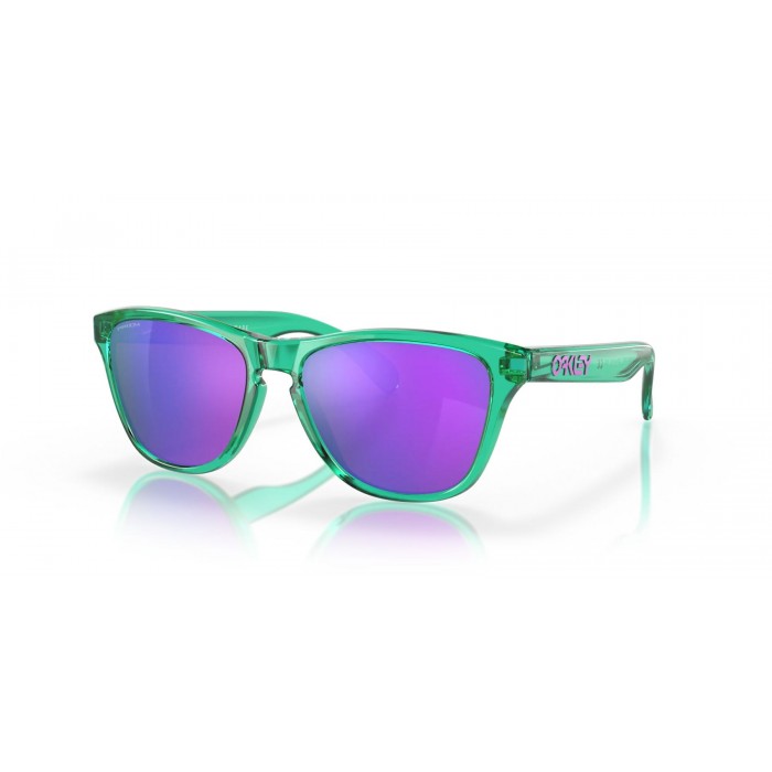 Oakley Frogskins Xs Youth Fit Shift Collection Sunglasses Transparent Celeste Frame Prizm Violet Lens