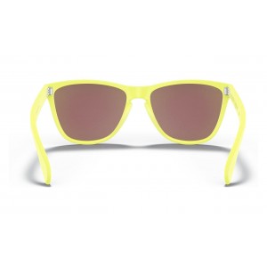 Oakley Frogskins 35Th Anniversary Sunglasses Matte Neon Yellow Frame Prizm Sapphire Lens