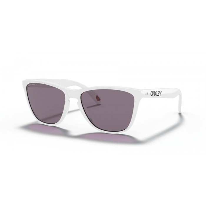Oakley Frogskins Frogskins 35Th Anniversary Low Bridge Fit Sunglasses Polished White Frame Prizm Grey Lens