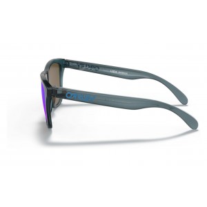 Oakley Frogskins Sunglasses Crystal Black Frame Prizm Sapphire Polarized Lens