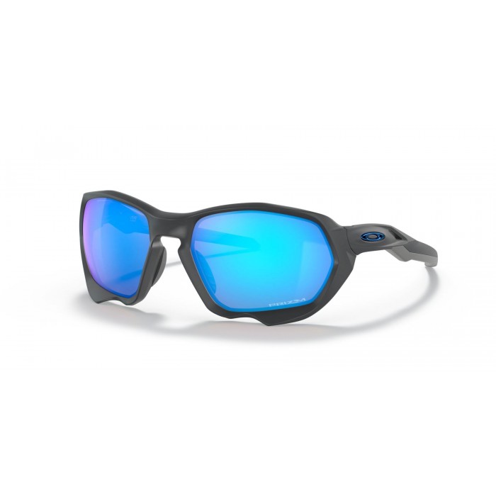 Oakley Plazma Low Bridge Fit Sunglasses Black Frame Prizm Sapphire Lens