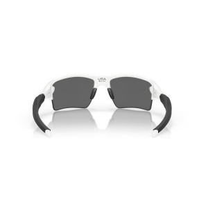 Oakley Flak 2.0 Xl Sunglasses Polished White Black Frame Light Prizm Black Polarized Lens