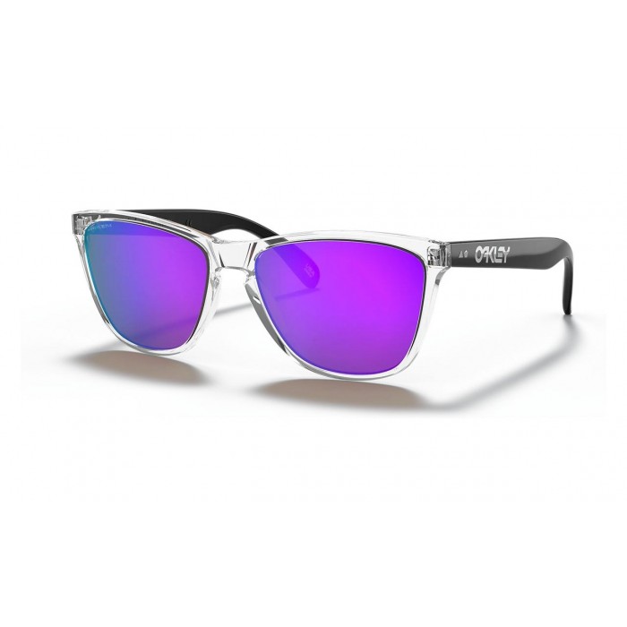 Oakley Frogskins 35Th Anniversary Sunglasses Polished Clear Frame Prizm Violet Lens