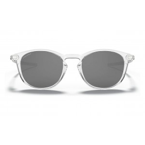 Oakley Pitchman R Sunglasses Polished Clear Frame Prizm Black Lens