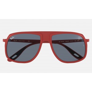 Ray Ban RB4308 Scuderia Ferrari Collection Sunglasses Grey Classic Red