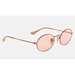 Ray Ban Oval Washed Evolve RB3547 Sunglasses Pink Photochromic Evolve Copper