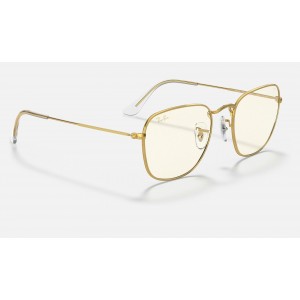 Ray Ban Frank Blue-Light Clear Evolve RB2186 Sunglasses Clear Photocromic With Blue-Light Filter Gold