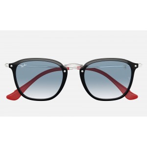 Ray Ban Scuderia Ferrari Collection RB2448 Sunglasses Light Blue Gradient Black