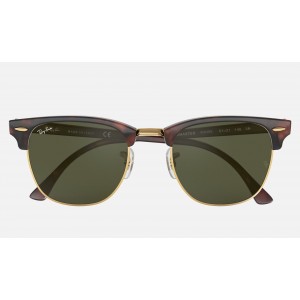 Ray Ban Clubmaster Classic RB3016 Sunglasses Classic G-15 + Tortoise Frame Green Classic G-15 Lens