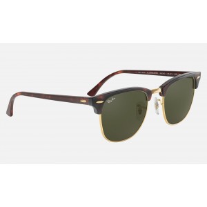 Ray Ban Clubmaster Classic RB3016 Sunglasses Classic G-15 + Tortoise Frame Green Classic G-15 Lens