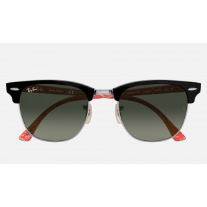 Ray Ban Clubmaster @Collection RB3016 Sunglasses Gradient + Black Frame Grey Gradient Lens