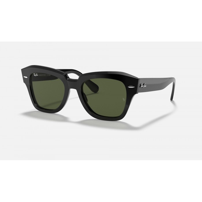 Ray Ban State Street RB2186 Sunglasses Classic G-15 + Black Frame Green Classic G-15 Lens