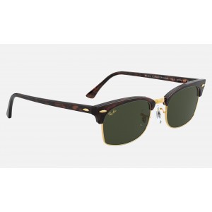 Ray Ban Clubmaster Square Legend RB3916 Sunglasses Classic G-15 + Mock Tortoise Frame Green Classic G-15 Lens