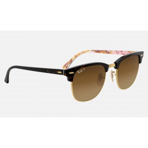 Ray Ban Clubmaster @Collection RB3016 Sunglasses Polarized Gradient + Tortoise Frame Brown Gradient Lens
